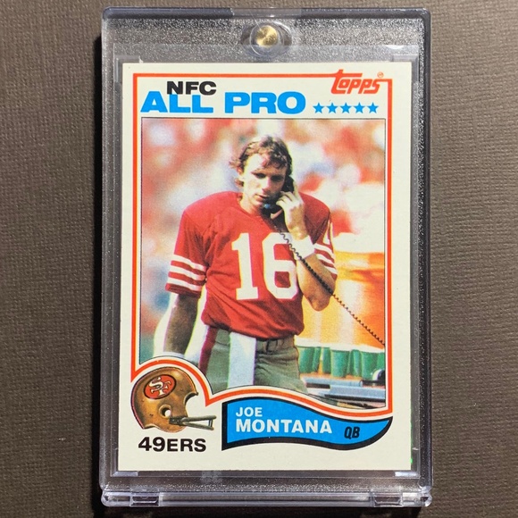 💎JOE MONTANA 1982 VINTAGE TOPPS FOOTBALL CARD - S.F. 49ers - MINT!! - Picture 1 of 6